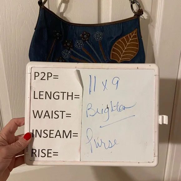 Brighton Floral Embroidered Denim Shoulder Bag - Picture 9 of 9